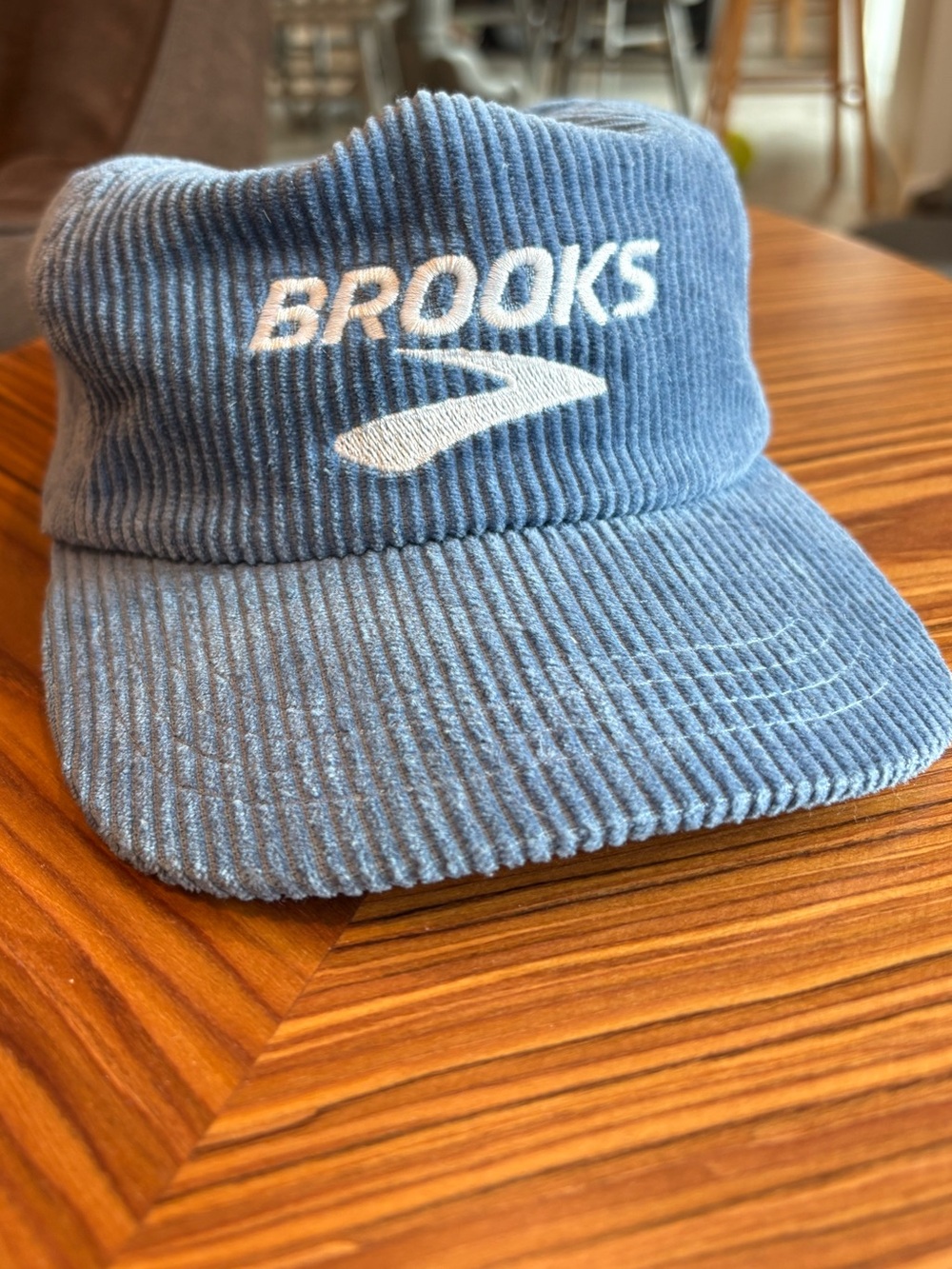 Brooks Blue Corduroy Baseball Cap, A frame, SnapBack, OSFM, NWOT